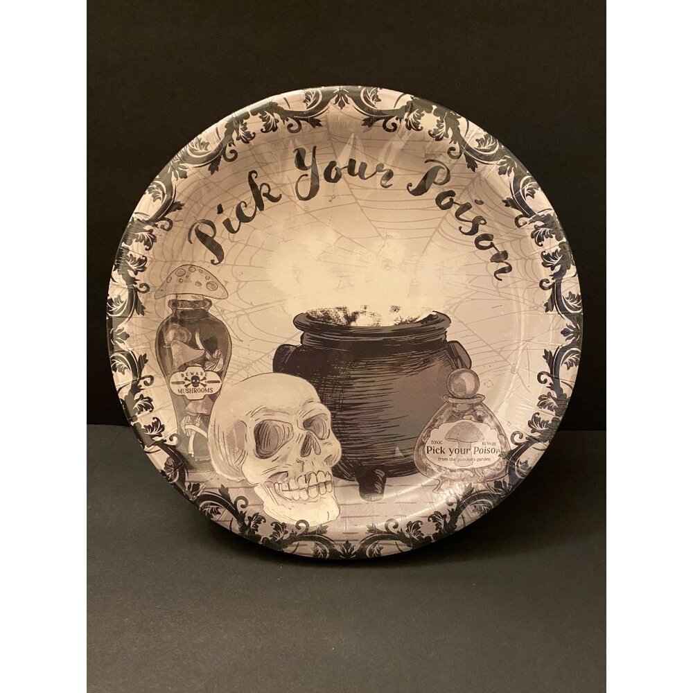 Halloween Party Decor Set For 30 Guests - Plates Napkins Sign Bowls Apothecary - Picture 4 of 16